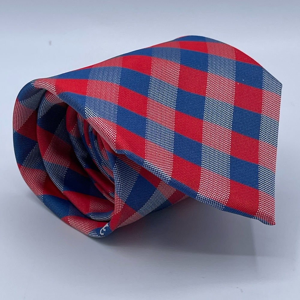 Atlanta‎ Braves Plaid Men's Neck Tie Baseball Red Blue Necktie Eagles Wings NWOT